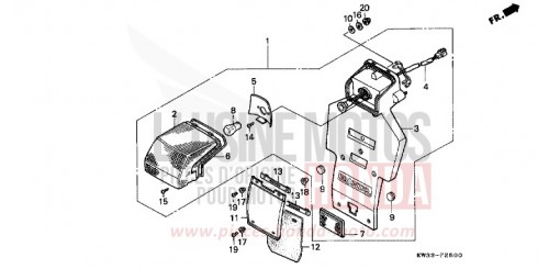 FEU ARRIERE NX250L de 1990